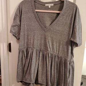 Suoer soft!  Grey Peplum tee from Urban Outfitters